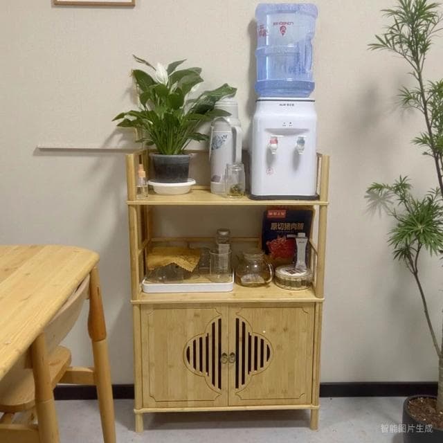 日式餐邊柜茶臺桌小邊櫃茶水櫃置物架現代簡約茶具收納架博古架子