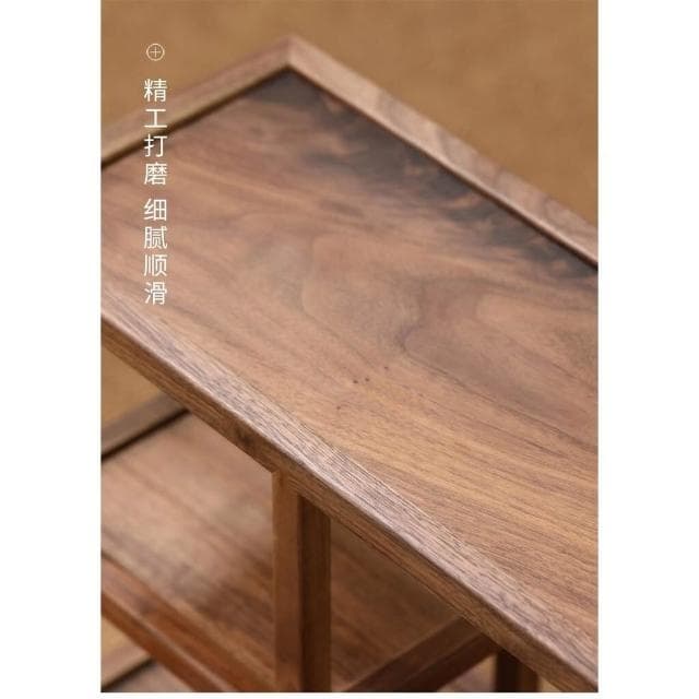 北美黑胡桃木茶具多層中式多寶閣博古架紫砂壺桌面展示瀝水置物架