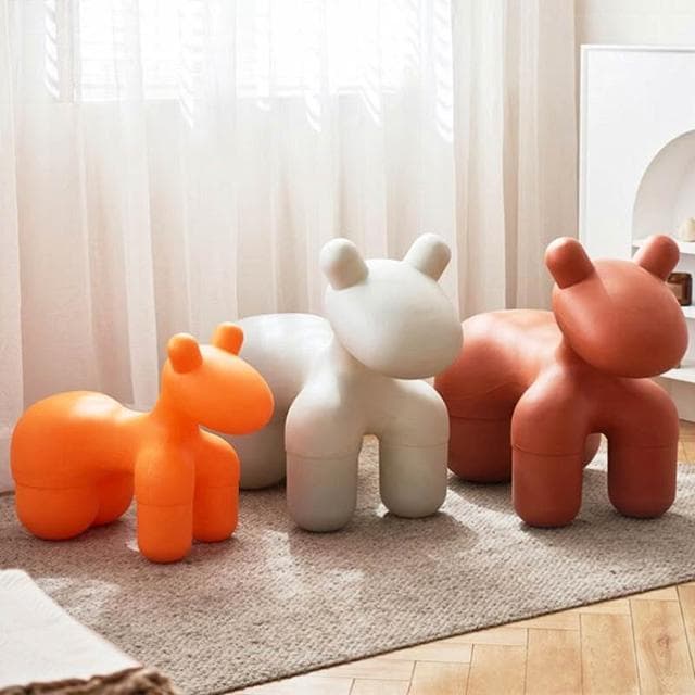 客廳公仔椅 造型動物椅網紅客廳小馬椅子坐凳創意動物造型座椅裝飾擺件落地喬遷禮物