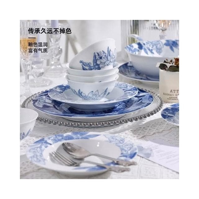 免運 日式進口陶溪川陶瓷碗盤子深林物語家用釉中彩碗碟套餐具喬遷送禮盒