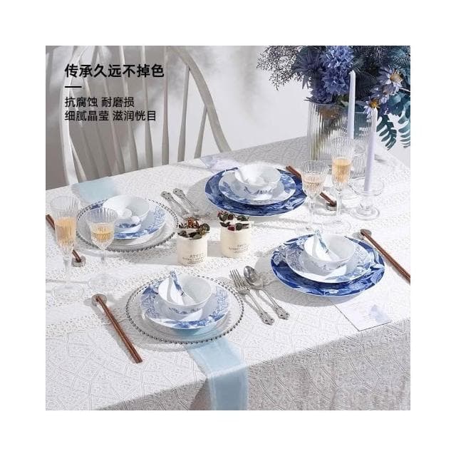 免運 日式進口陶溪川陶瓷碗盤子深林物語家用釉中彩碗碟套餐具喬遷送禮盒