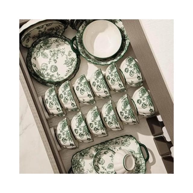 免運 碗碟套裝家用新款復古陶瓷餐具高顏值碗盤碗筷喬遷新居禮物