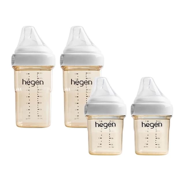 【hegen】新生必備奶瓶組(150ml雙入+240ml雙入/多色可選)