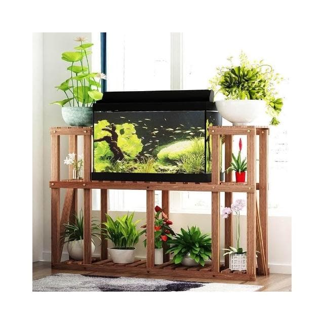 限時折扣 花架 客廳 魚缸花架子 多層 特價陽台落地式實木盆栽植物室內置物架