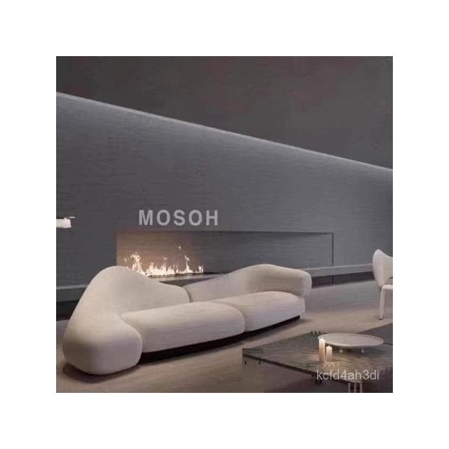 意式輕奢網紅北歐風沙髮 高端客廳家用高級商用 直排奶油風設計師美容院