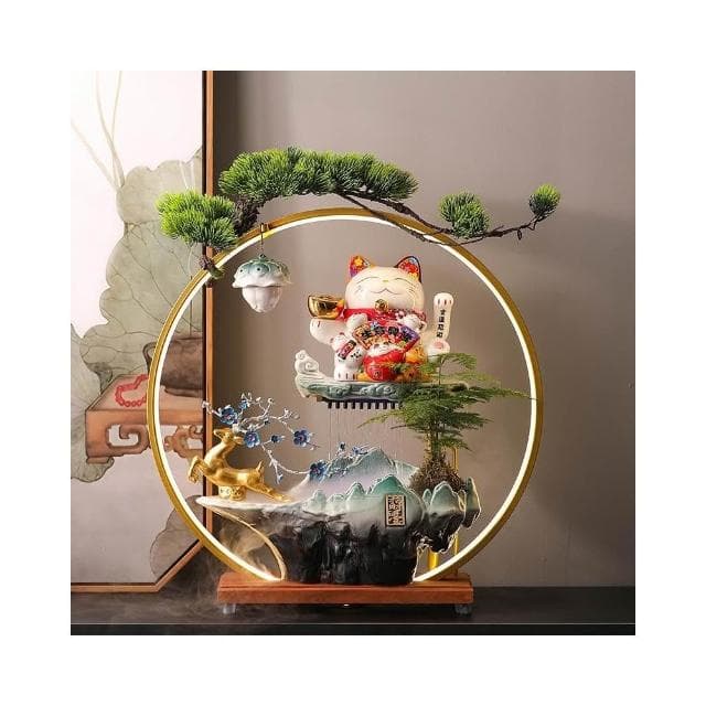 免運熱銷送禮物桌面客廳流水招財貓喬遷禮品迴圈水擺件新居裝飾品開業招財