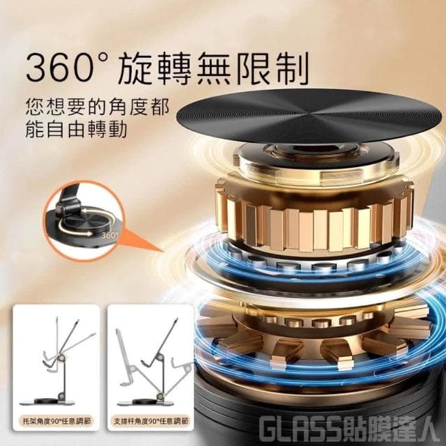 【貼膜達人】3.5mm 線控耳機 日常收納組 金屬旋轉支架 槍色 + 束口袋 灰色 + 磁吸理線器 湖藍色