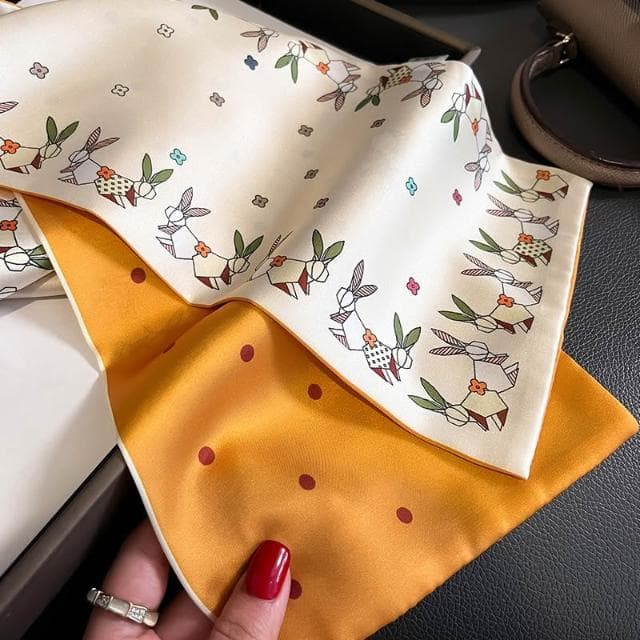 🎗飾間首飾鋪 小長條方巾絲巾女春秋夏季搭配襯衫圍脖子護頸薄圍巾裝飾領帶飄帶