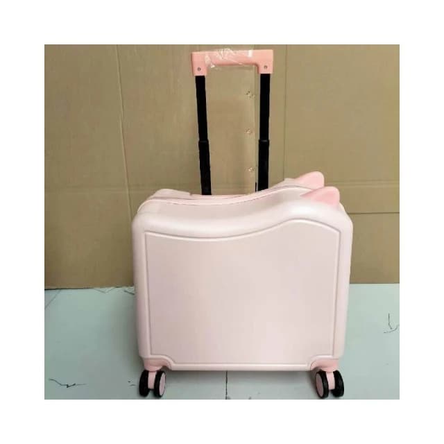 新款20寸可坐騎行兒童行李箱 可愛貓耳朵拉杆箱 密碼鎖萬向輪旅行箱