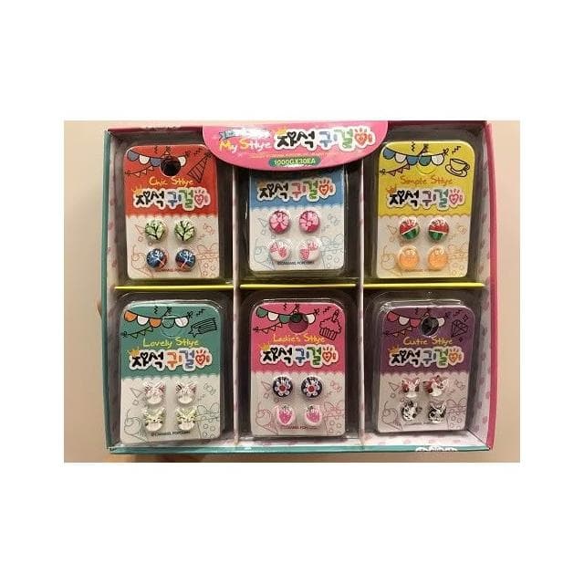 【德德小品集】造型磁鐵耳環 耳夾 夾式耳環 吸鐵 磁吸式貼耳耳環 無耳洞可戴 韓版 耳骨夾 耳釦 聖誕禮物 貓咪 草莓 花 樹 可愛