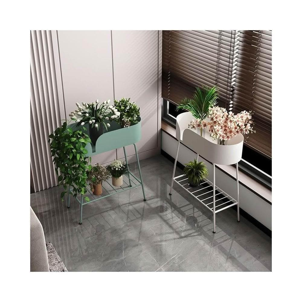 花架 盆栽架 花盆架 雙層鐵藝陽臺置物架綠蘿花架子客廳落地式輕奢花卉植物室內花架