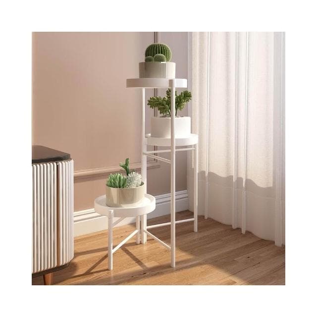 跨境簡易折疊鐵藝花架陽臺室內金屬植物架廠家批發落地小型盆栽架