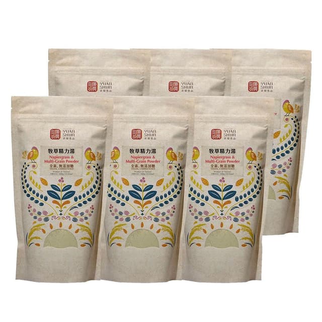 【源順】牧草精力湯500g-6入組 (堅果飲/全素/無糖/五穀粉)