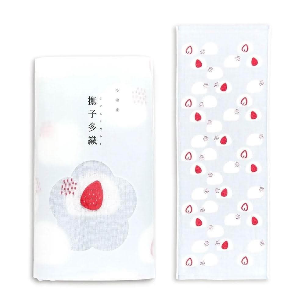日本 撫子多織 紗布毛巾 34x90cm (草莓;今治毛巾/口水巾/洗臉巾/彌月禮/宮本株式會社)