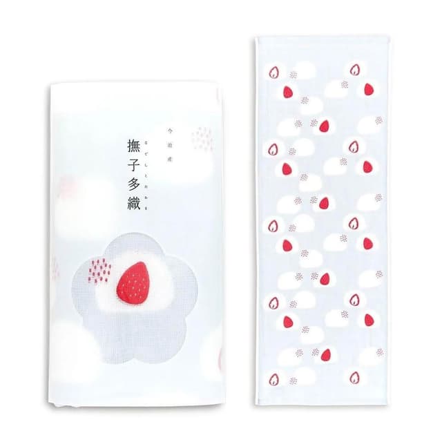 日本 撫子多織 紗布毛巾 34x90cm (草莓;今治毛巾/口水巾/洗臉巾/彌月禮/宮本株式會社)