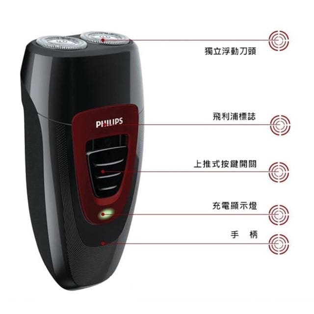 【Philips 飛利浦】雙刀頭電鬍刀PQ182贈【西歐科技】藍光噴霧無線消毒槍CME-SK800