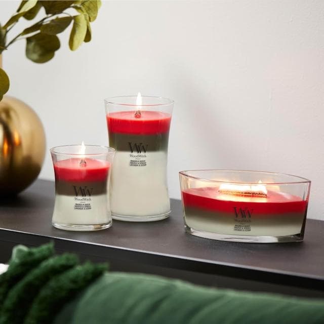 【WoodWick】美國WOODWICK 沙漏蠟燭 9.7oz 【冬季花圈三部曲】WINTER GARLAND TRILOGY 香氛蠟燭