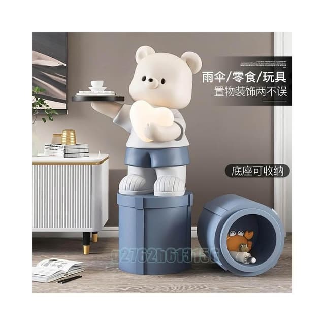 生日禮物鑰匙收納玄關收納裝飾開幕送禮擺件禮物小熊托盤擺件大型落地收納家居裝飾品客廳喬遷新居禮品