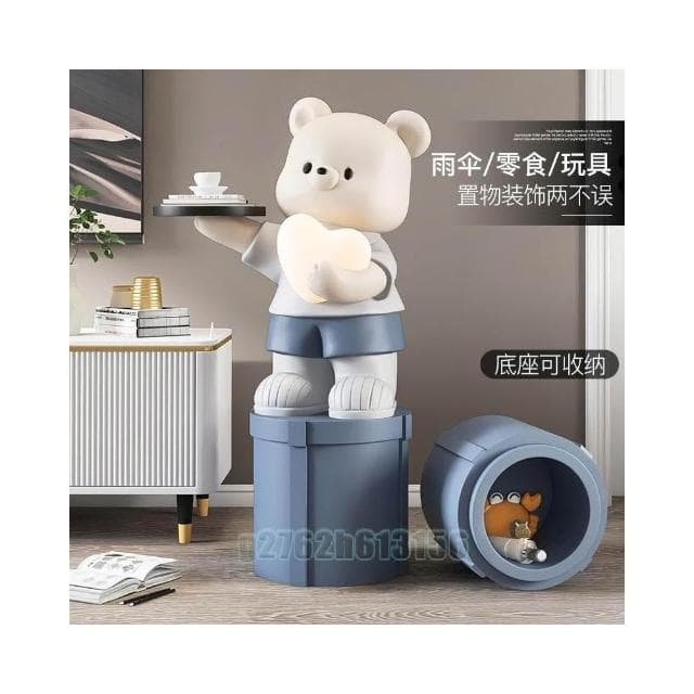 生日禮物鑰匙收納玄關收納裝飾開幕送禮擺件禮物小熊托盤擺件大型落地收納家居裝飾品客廳喬遷新居禮品