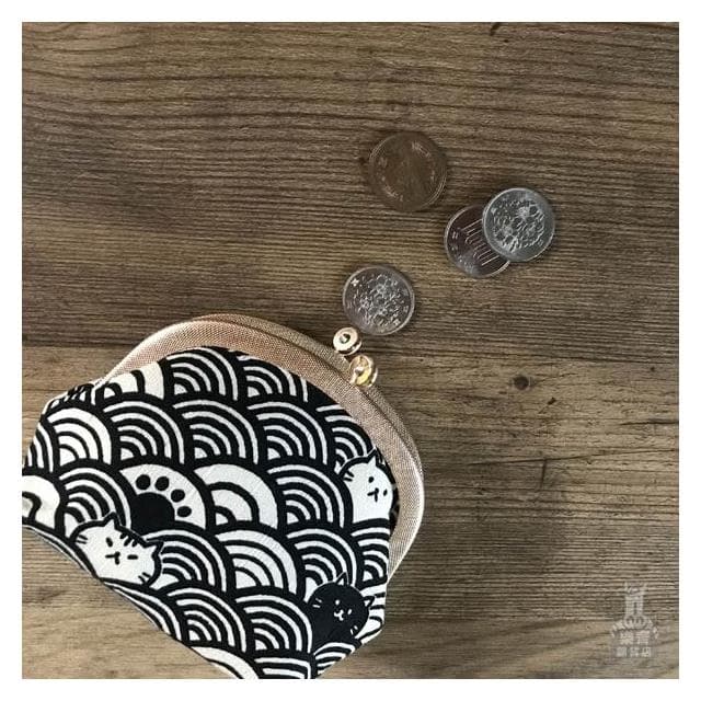 〓樂齊商店〓青海波口金包 日本口金包 生日禮物 送禮 聖誕禮物 日本手作 日本進口布 職人口金包 最佳禮物