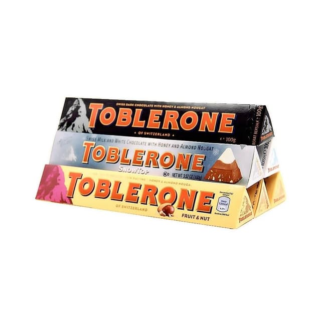 Lucky Toblerone瑞士三角黑巧克力葡萄干牛奶巧克力白巧100g