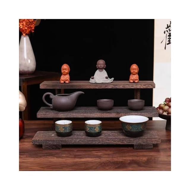 木質 茶杯架 置物架 桌面 階梯 展示架 茶具 茶壺 收納架 博古 飄窗架 擺放架 晾杯架 中式展示架 杯架