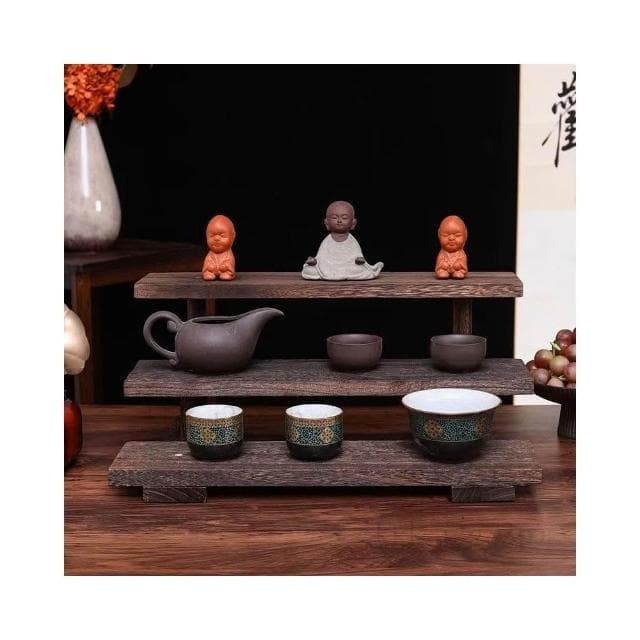 木質 茶杯架 置物架 桌面 階梯 展示架 茶具 茶壺 收納架 博古 飄窗架 擺放架 晾杯架 中式展示架 杯架