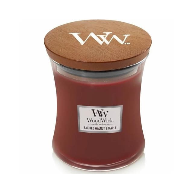【WoodWick】美國WOODWICK 沙漏蠟燭 9.7oz 【煙燻胡桃&楓糖】SMOKED WALNUT&MAPLE 香氛蠟燭