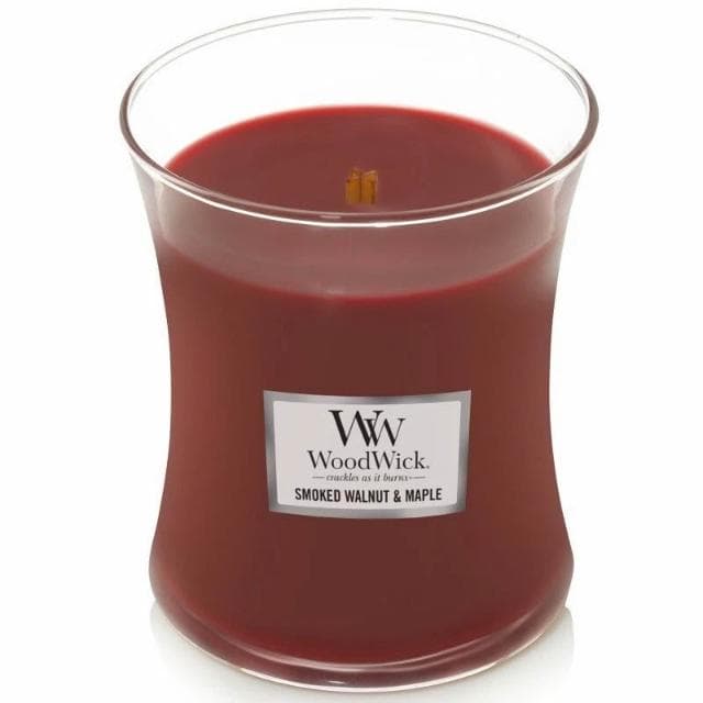 【WoodWick】美國WOODWICK 沙漏蠟燭 9.7oz 【煙燻胡桃&楓糖】SMOKED WALNUT&MAPLE 香氛蠟燭