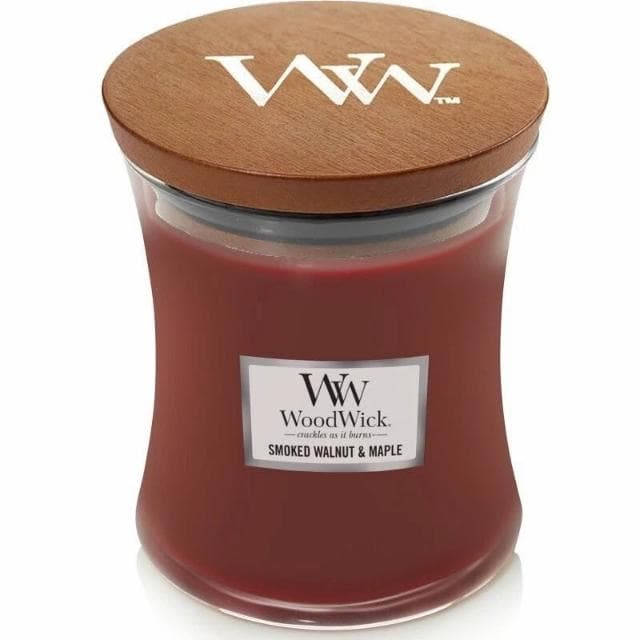 【WoodWick】美國WOODWICK 沙漏蠟燭 9.7oz 【煙燻胡桃&楓糖】SMOKED WALNUT&MAPLE 香氛蠟燭