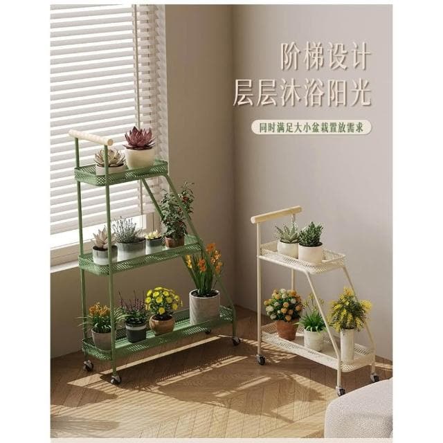 花架 盆栽架 多肉架 落地花架子 可移動花架客廳陽臺置物架落地鐵藝多層花盆架家用多肉植物擺放架