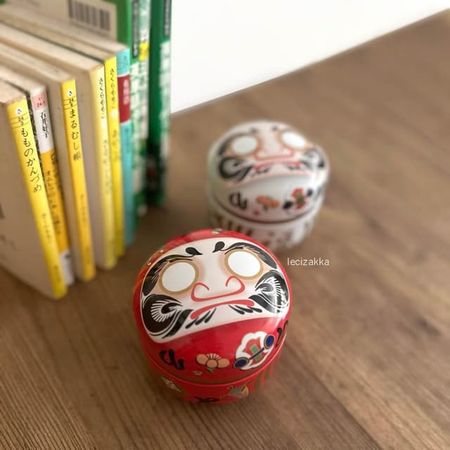 〓樂齊商店〓 開運招福 許願達摩紅白茶葉保存罐組 伴手禮 送禮 長輩送禮 客戶送禮 生日禮物 新居落成送禮