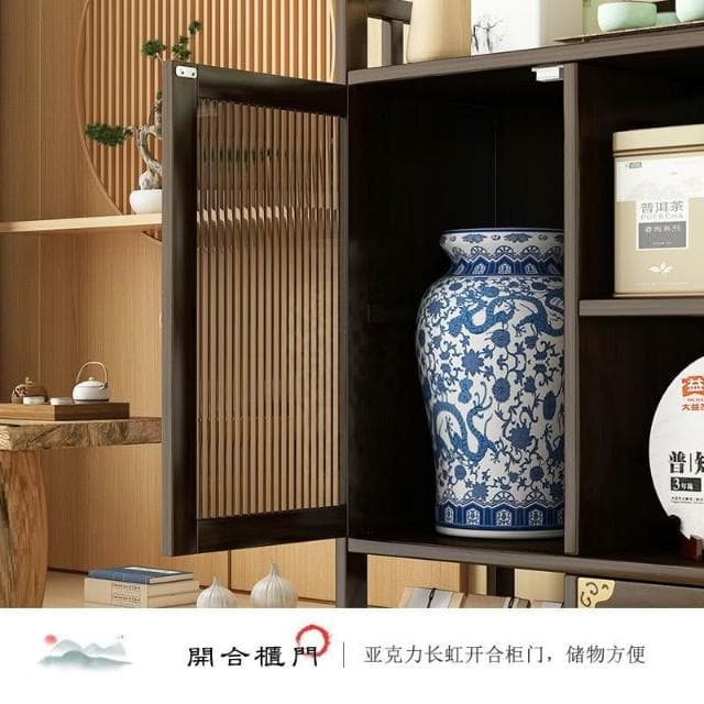邊櫃沙髮邊幾角幾小茶水櫃實木茶具茶葉收納櫃茶櫃置物架茶桌茶幾收納櫃 儲物櫃 櫥櫃博古架 茶架子 多層茶葉收納櫃 實木茶櫃