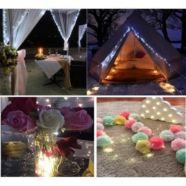 USB彩燈串｜【黑馬燈城】｜銅線燈/婚禮燈/求婚燈/禮物燈/聖誕節燈/遙控燈/裝飾燈/造景燈【A1500】