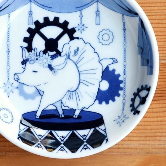 【Natural69】波佐見燒 mame系列 豆皿小碟 10.5cm (小豬;醬料碟/小菜盤/點心盤/水果盤/入厝禮/商務禮品)