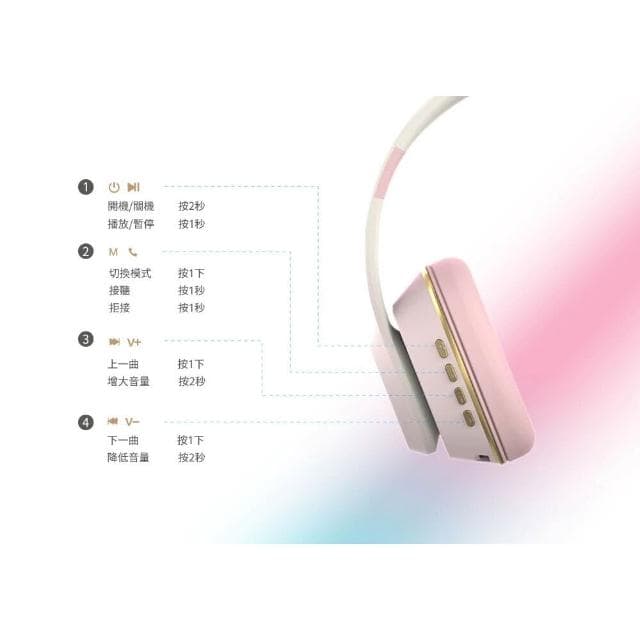 七彩雙色藍牙耳機 無線耳機 LED音效燈 幻彩RGB 真無線藍牙耳機 BT5.0 耳罩式耳機麥克風 立體聲耳機