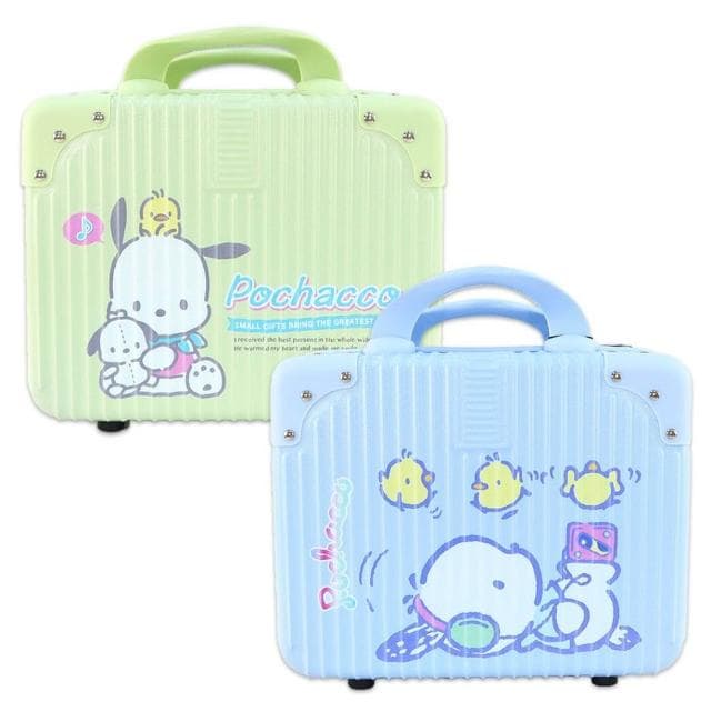 【SANRIO 三麗鷗】三麗鷗 帕恰狗 旅行格紋行李箱 背帶旅行箱 手提箱 化妝箱 行李箱 旅行箱