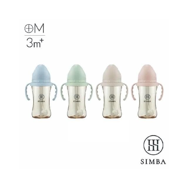 【Simba 小獅王辛巴】蘊蜜鉑金PPSU寬口吸管把手防脹氣奶瓶(4色；200ML/270ML)