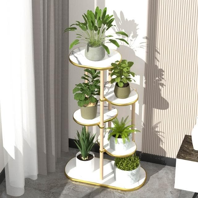 多層 花架 家用客廳陽臺落地式盆栽架室內花盆架輕奢風植物架 置物架  DD0816001