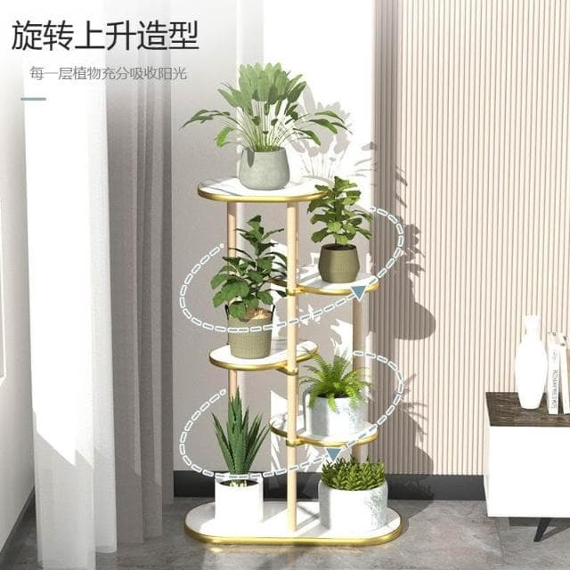 多層 花架 家用客廳陽臺落地式盆栽架室內花盆架輕奢風植物架 置物架  DD0816001