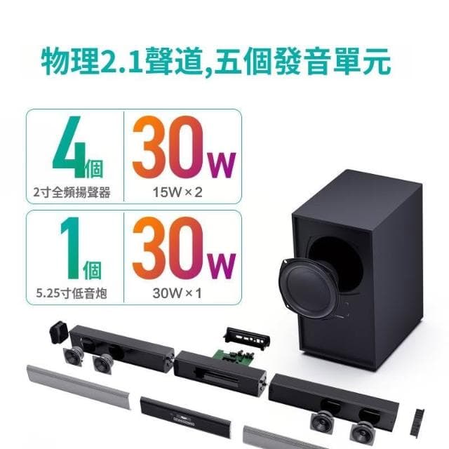 聲霸回音壁音響 2.1藍牙電視音響帶重低音炮