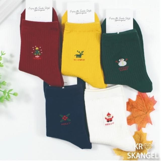 正韓國襪子 聖誕襪 節慶襪 中筒襪 動物襪 雪人襪 麋鹿襪 字母襪 聖誕禮物 台灣出貨 台灣賣家 25937
