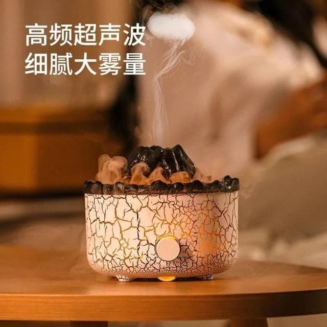 【望星願】熔岩火山香薰機 水母 煙圈造型 火山加濕器 氛圍夜燈加濕器 水氧機 擴香機 香氛機 吐圈圈香薰機 交換禮物仿真煙圈噴霧