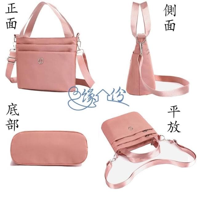 輕巧尼龍側背/手提/手腕兩用包 小方包 肩背包 淑女包 單肩包 情人節禮物【緣份小屋】