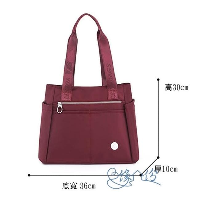 雙側邊袋尼龍托特包 肩背包 手提包 手挽包 時尚包 多功能包 母親節禮物【緣份小屋】