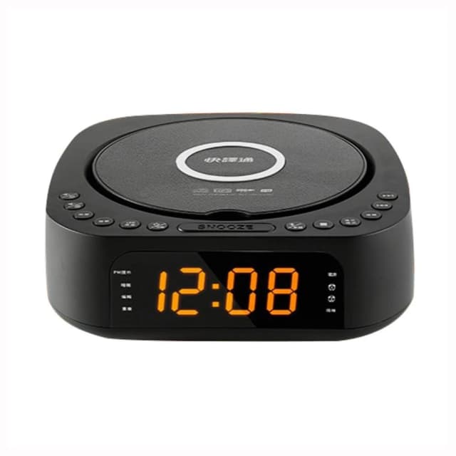 【Abee 快譯通】CD62 藍牙無線充電CD立體聲音響(藍牙音響/CD播放器/無線充電/FM廣播/鬧鐘)