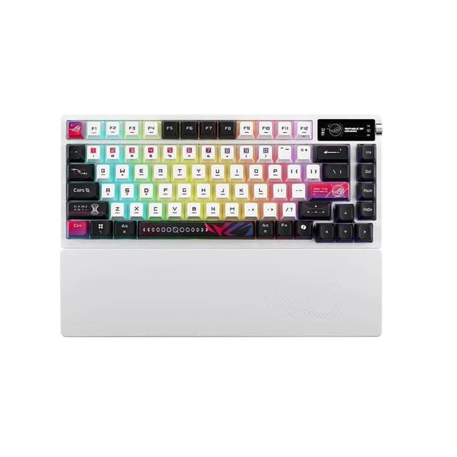 【ASUS 華碩】ROG Azoth X 無線電競鍵盤 三模連線 OLED顯示器 三向控制旋鈕 無線鍵盤 電競鍵盤 藍芽鍵盤 機械鍵盤