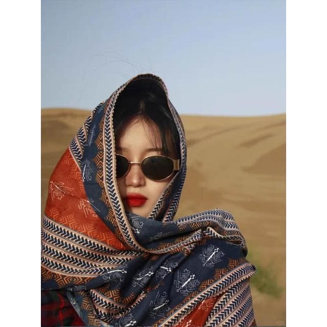 🎗飾間首飾鋪 新款民族風披肩女外搭雲南新疆西北旅遊草原沙漠防曬頭巾絲巾圍巾