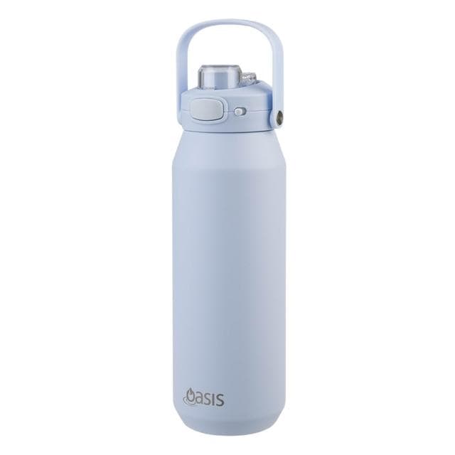 Oasis 三層陶瓷彈蓋保溫瓶 1000ml (紫霧藍;保溫杯/水壺/水瓶)
