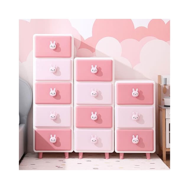 加厚收納櫃子抽屜式寶寶衣櫃嬰兒童零食玩具整理箱塑膠儲物五鬥櫃
